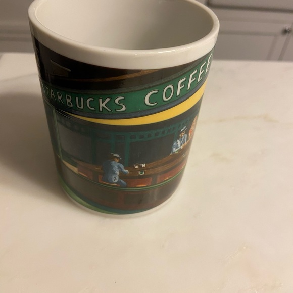 Retired Chaleur bone china STARBUCKS EDWARD HOPPER NIGHTHAWKS DINER 12 oz Mug - Picture 8 of 9
